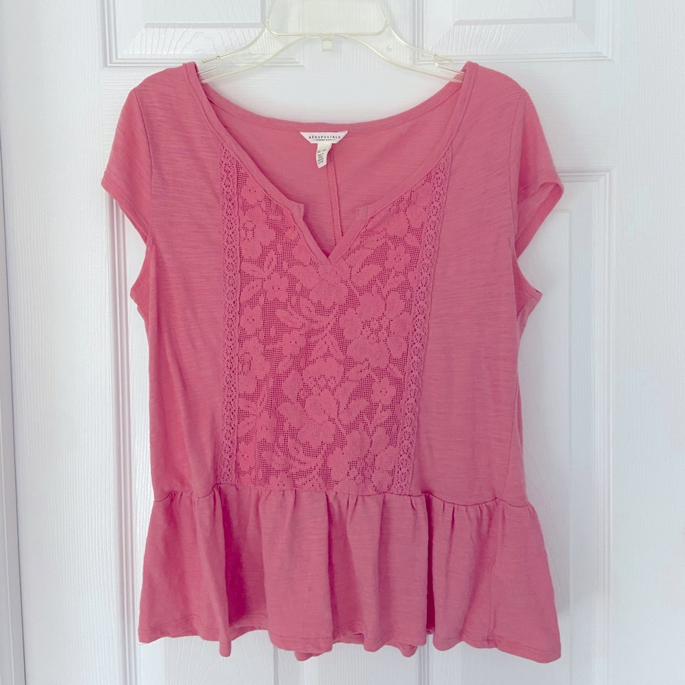 Floral ruffle top